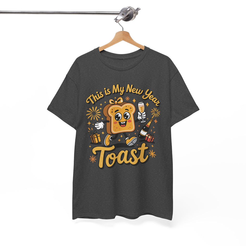 New Year Toast T-Shirt — "This Is My New Year Toast" Champagne & Fireworks Unisex Cotton Tee