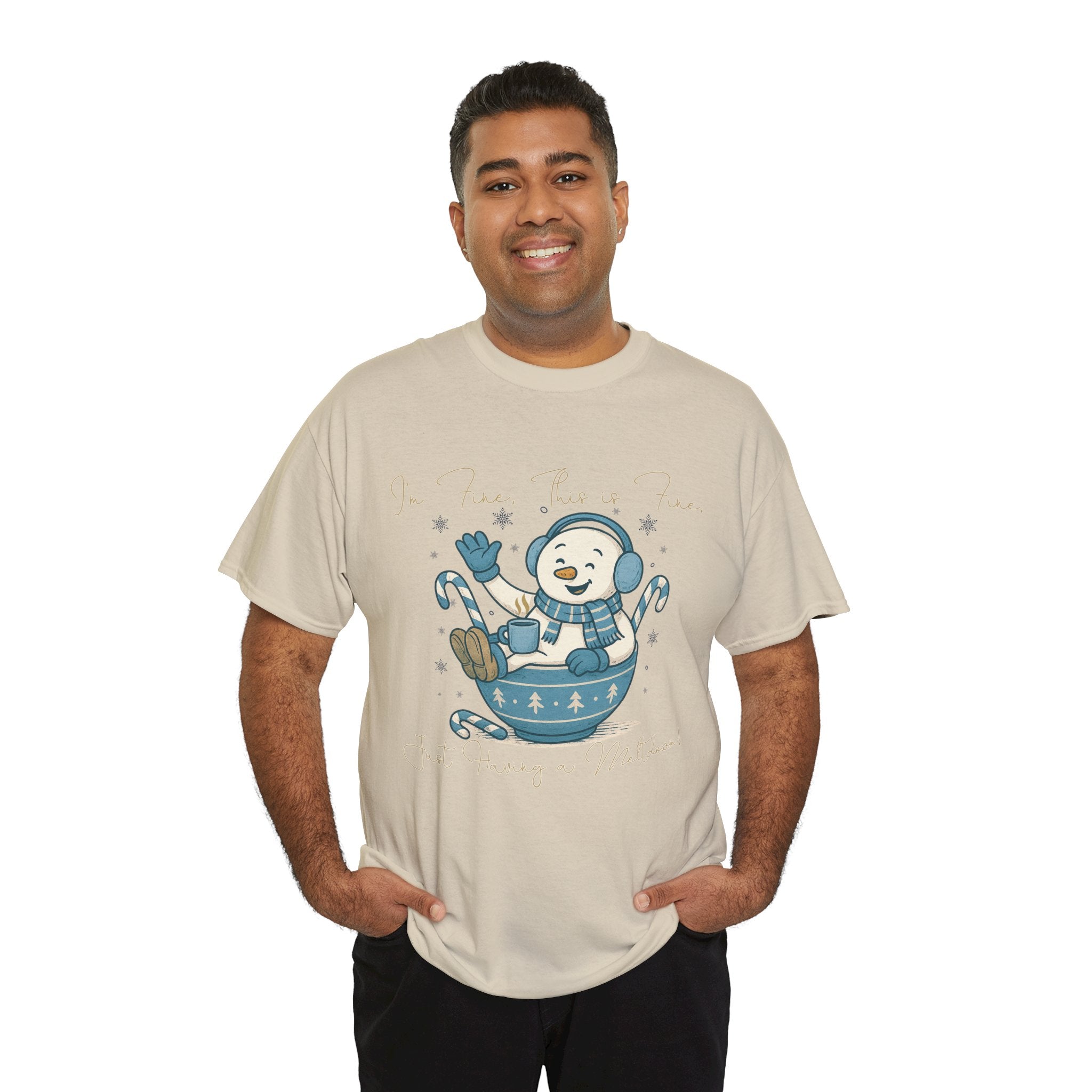 Snowman Hot Cocoa Unisex Cotton Tee