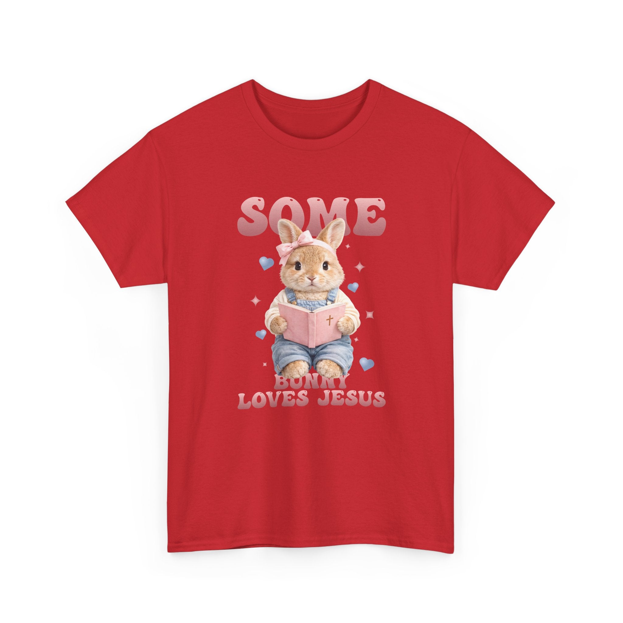 Some Bunny Loves Jesus Bunny Bible Unisex Cotton Tee