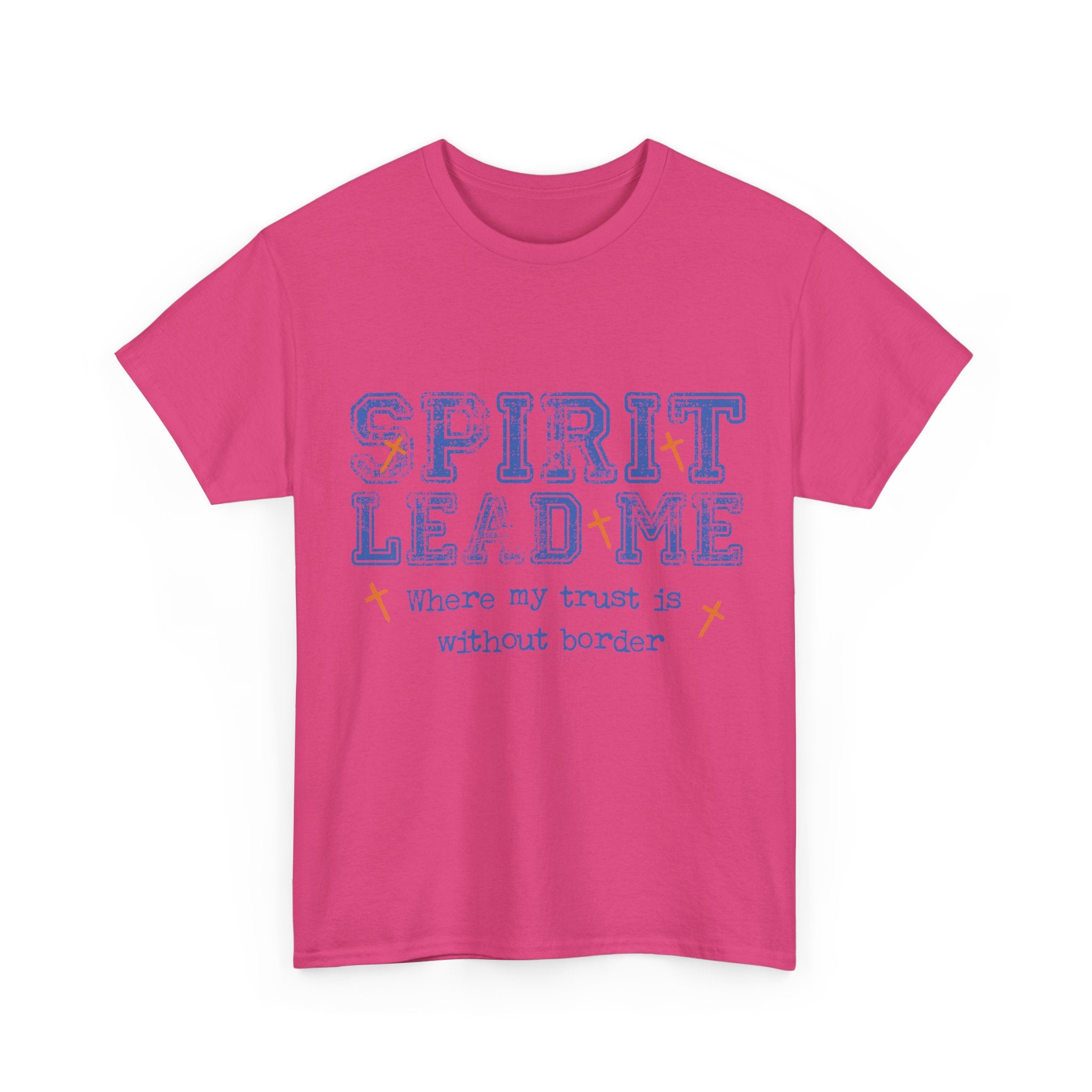 Christian Varsity Tee — “Spirit Lead Me — Where My Trust Is Without Border”. Unisex Cotton Tee
