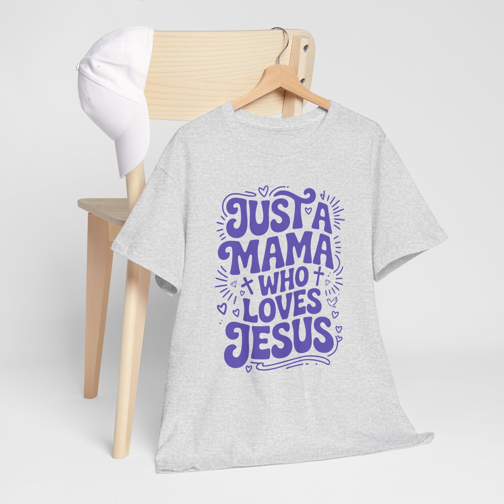 Mama Who Loves Jesus T-Shirt — Bright Green Bubbly Faith Unisex Cotton Tee