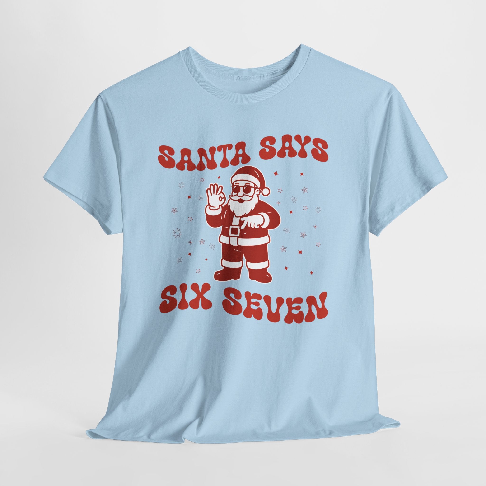 Retro 'Santa Says Six Seven' Christmas Unisex Cotton Tee