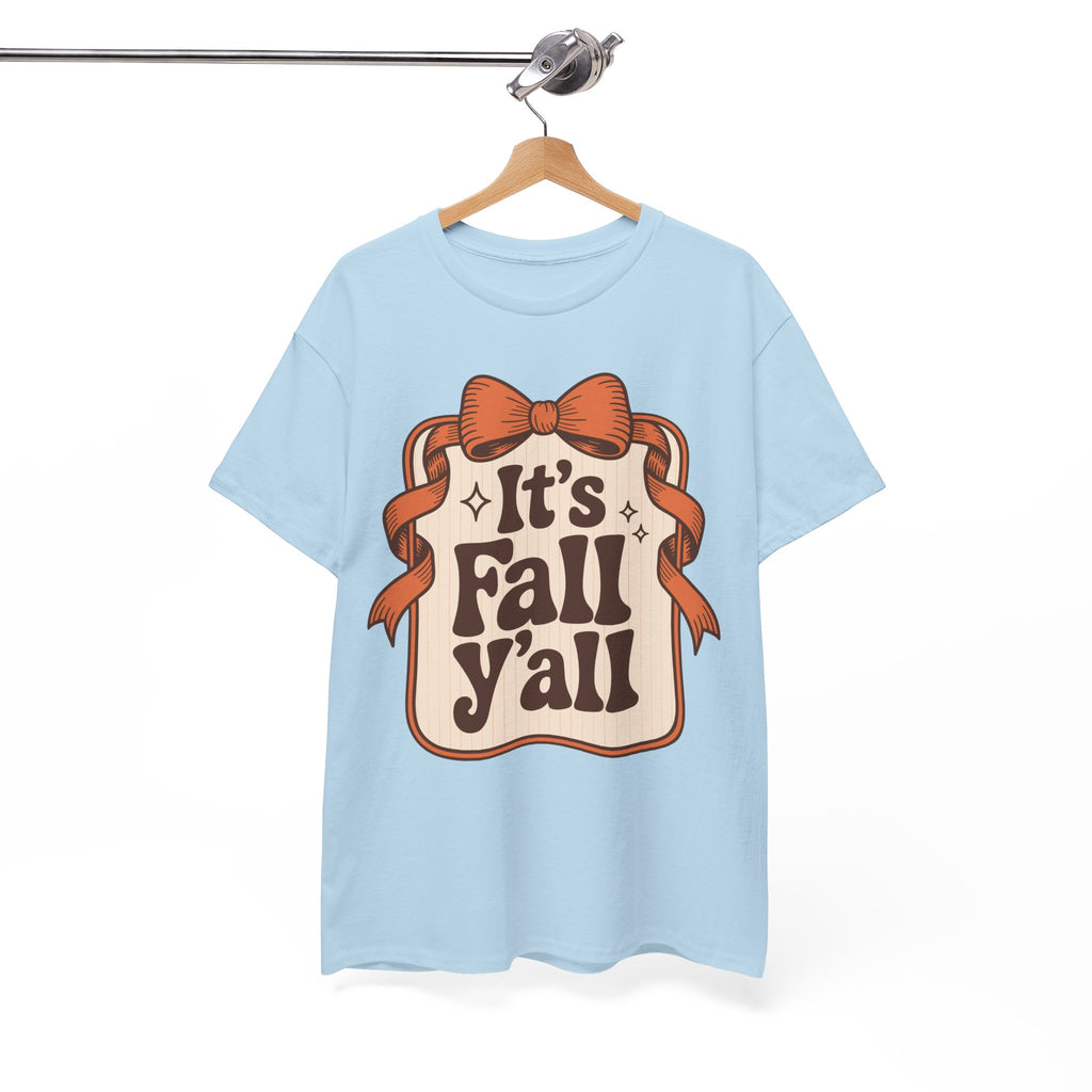 It’s Fall Y’all Autumn Ribbon Unisex Cotton Tee