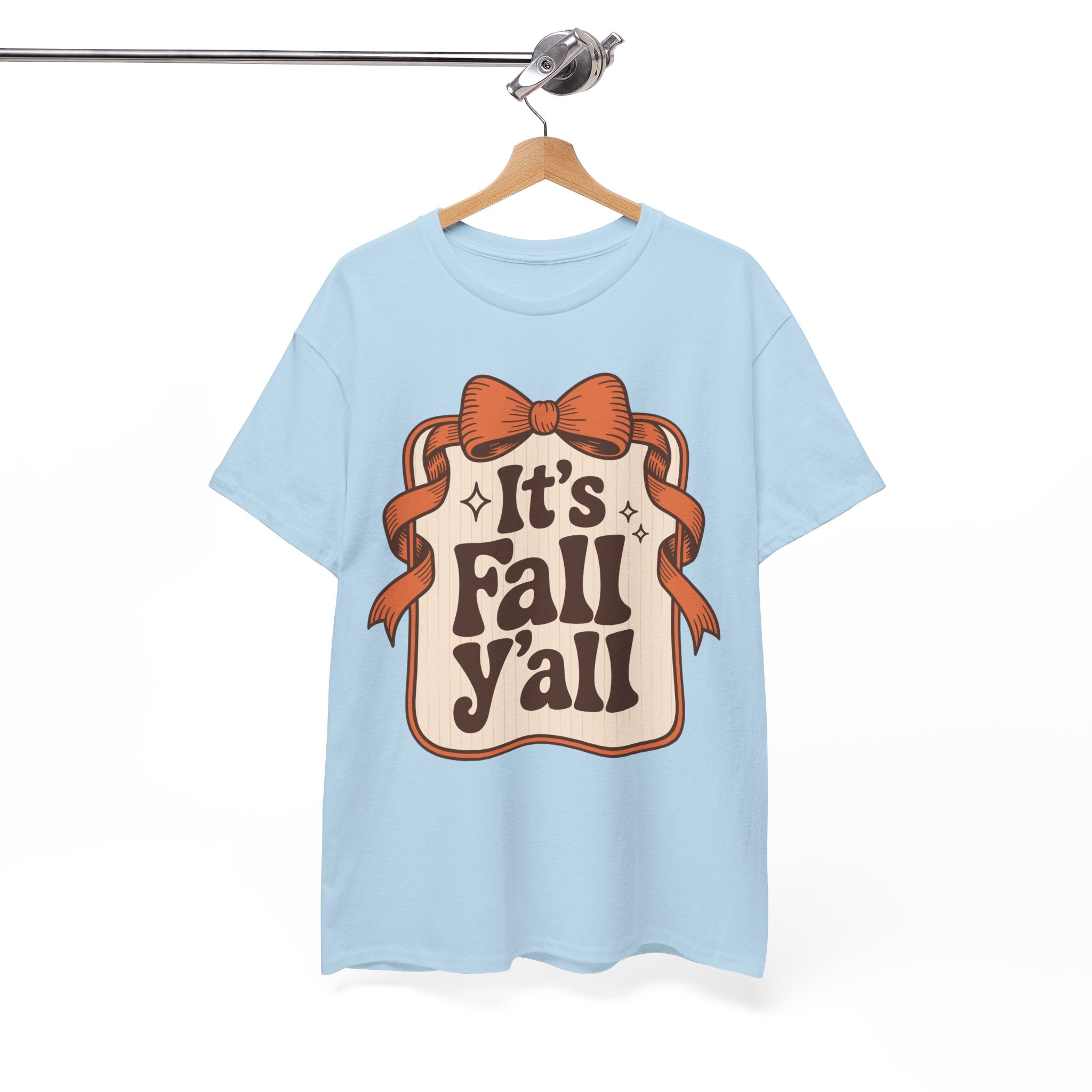 It’s Fall Y’all Autumn Ribbon Unisex Cotton Tee