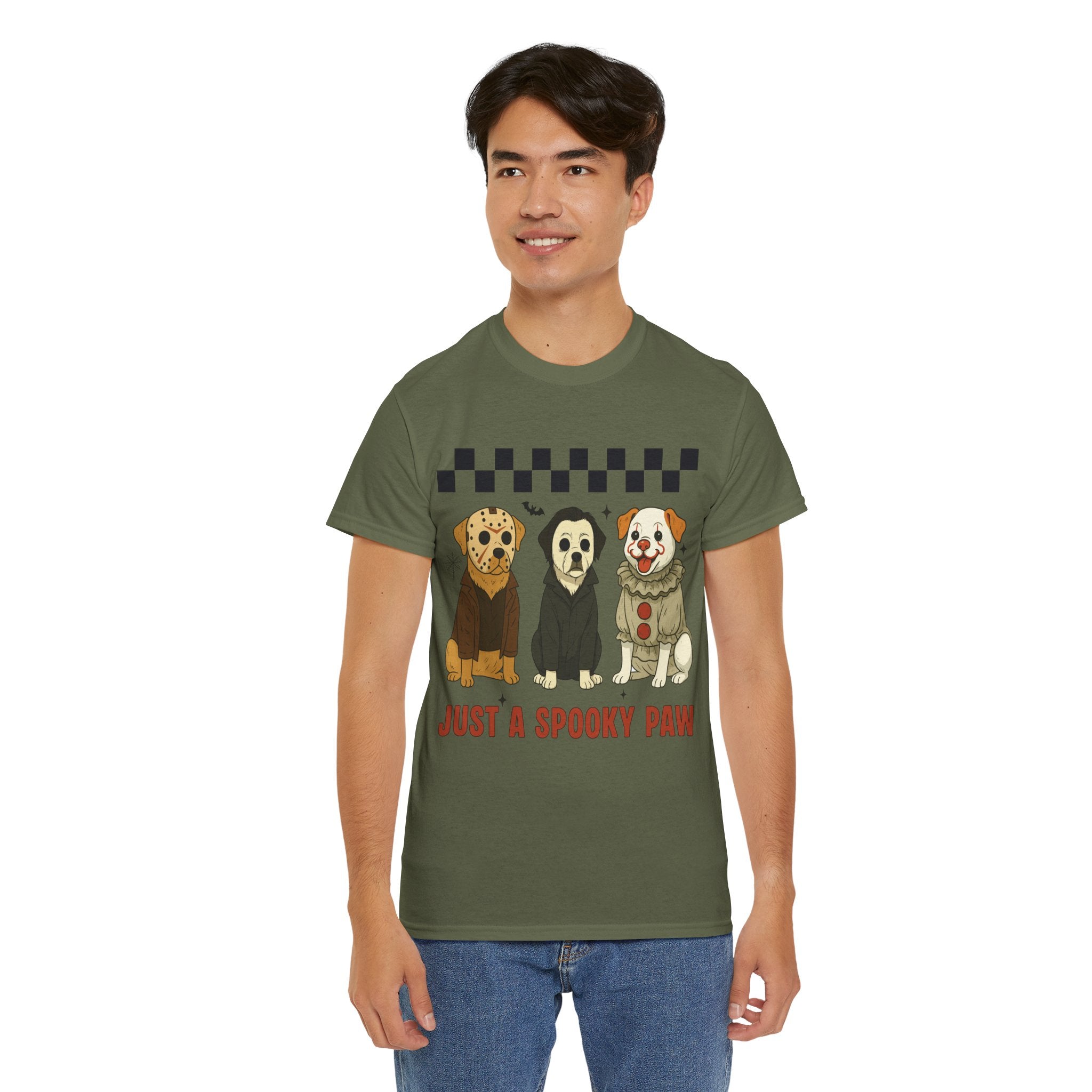 Halloween "Just A Spooky Paw" Unisex Cotton Tee