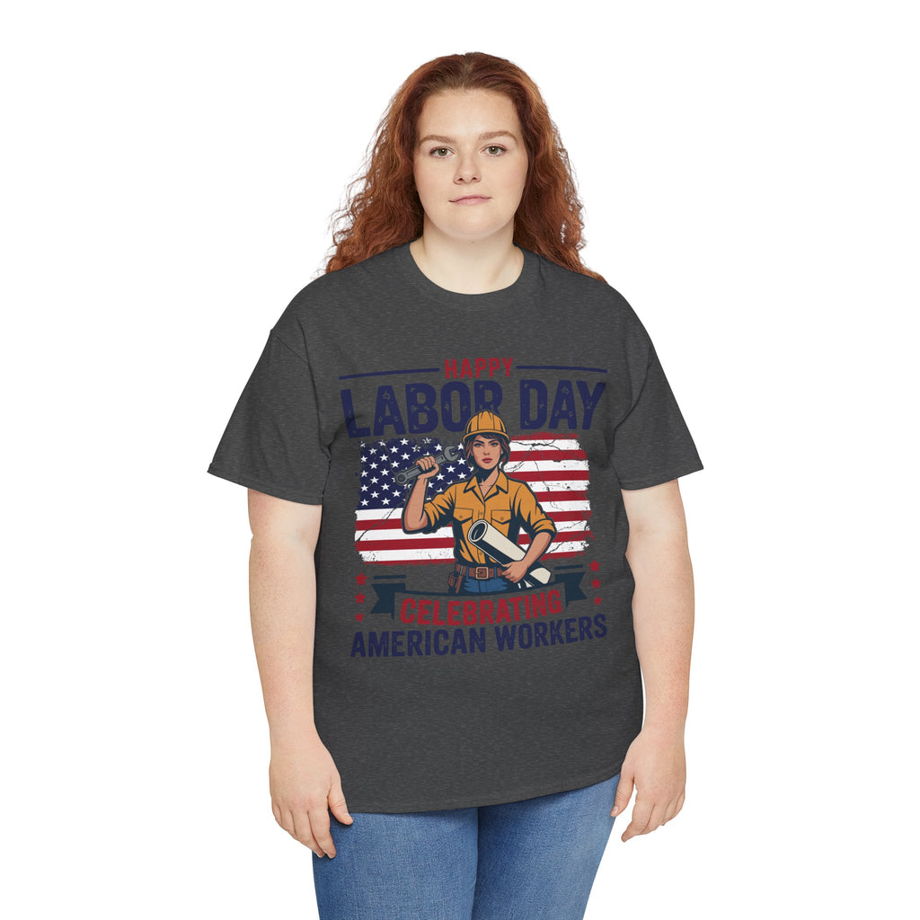 Happy US Labour Day T-Shirt - Unisex Heavy Cotton Tee