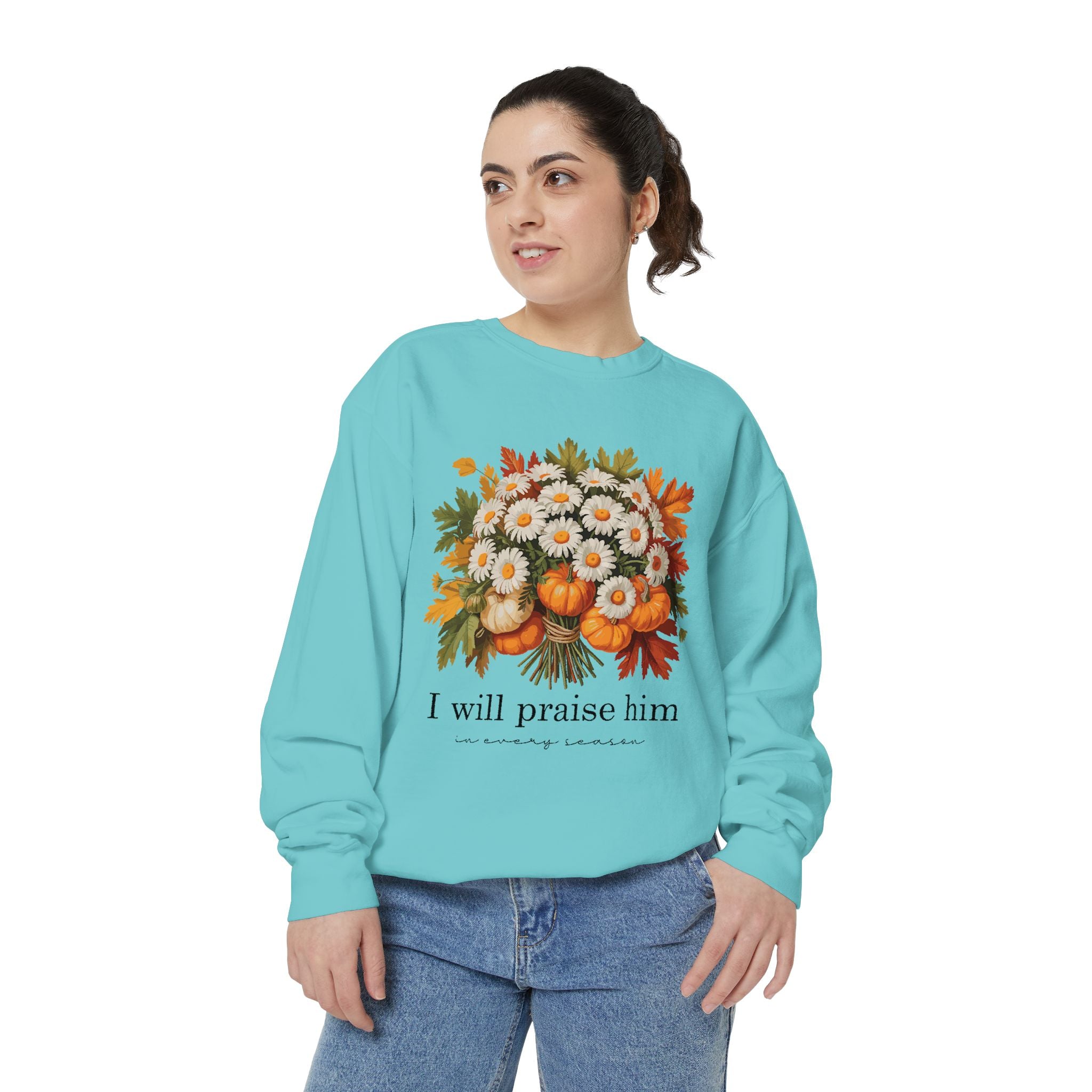 Praise Him Floral Sweatshirt- Unisex