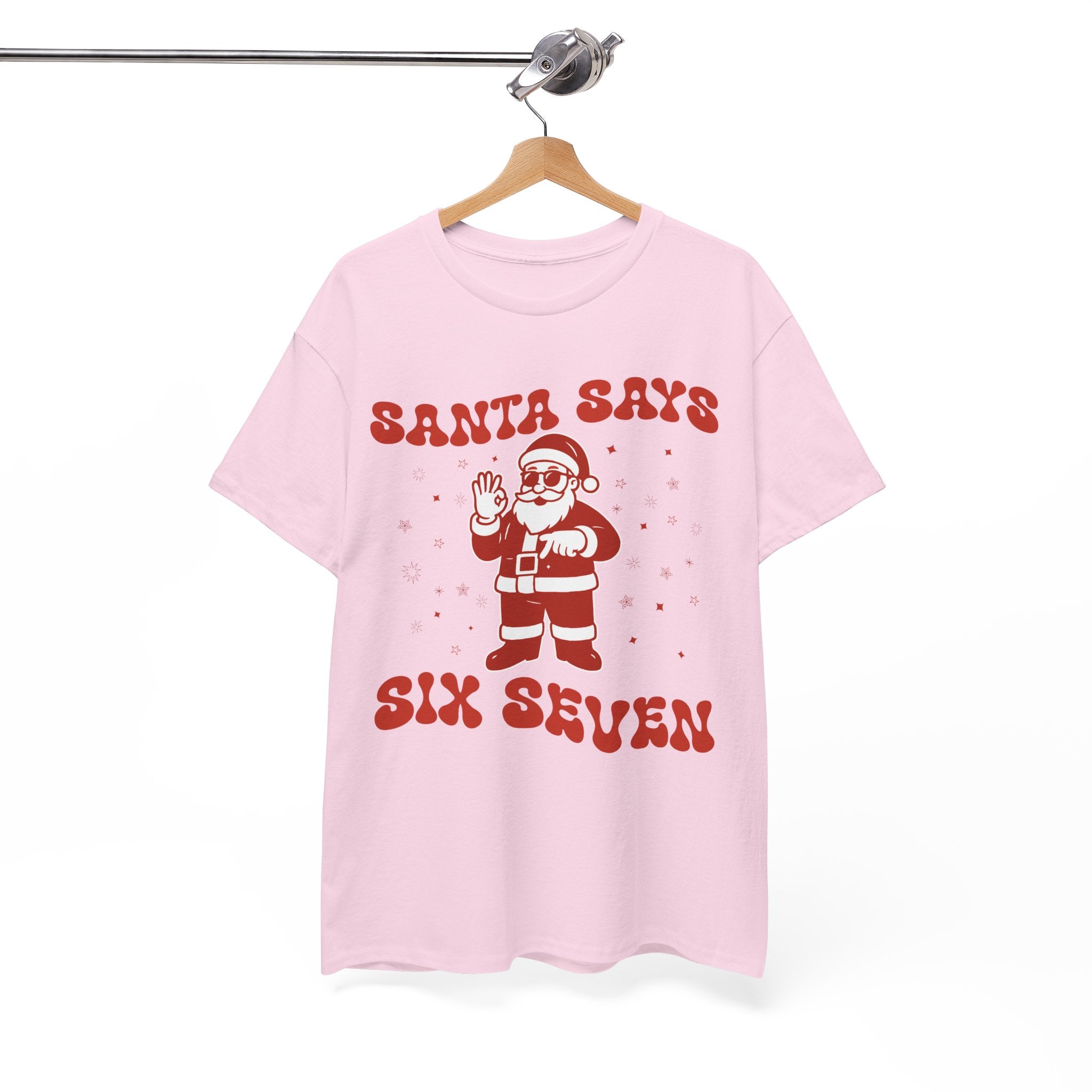 Retro 'Santa Says Six Seven' Christmas Unisex Cotton Tee