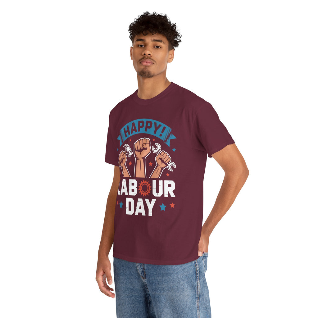 Happy US Labour Day Unisex Heavy Cotton T-Shirt