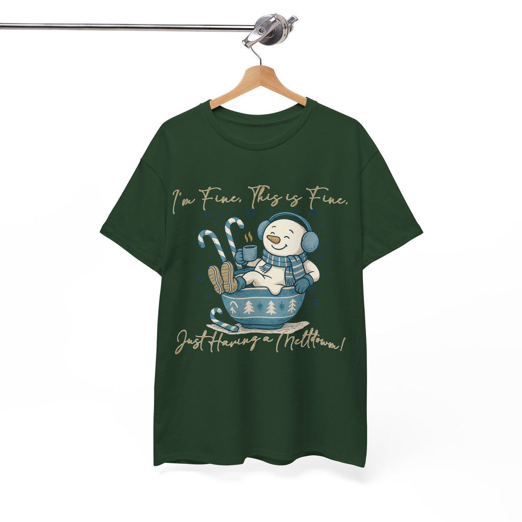Snowman Hot Cocoa Unisex Cotton Tee