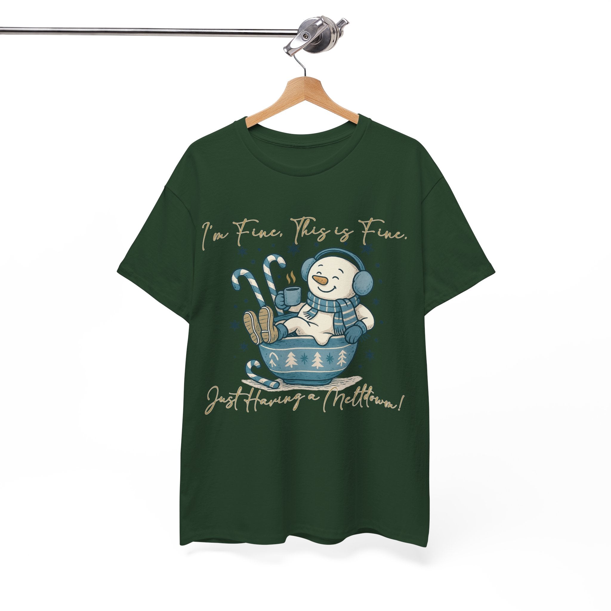 Snowman Hot Cocoa Unisex Cotton Tee