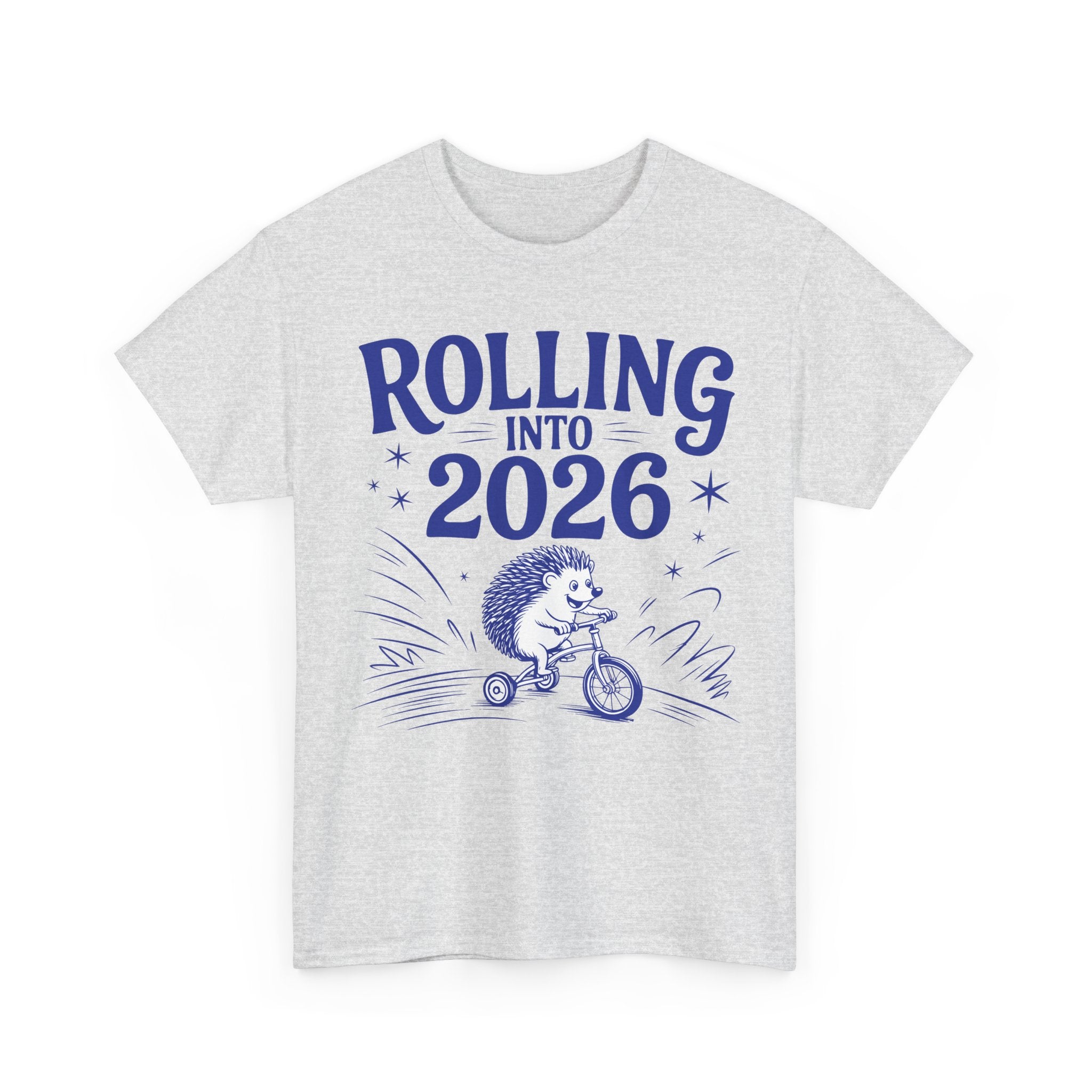 Rolling Into 2026 Hedgehog Tricycle Unisex Cotton Tee