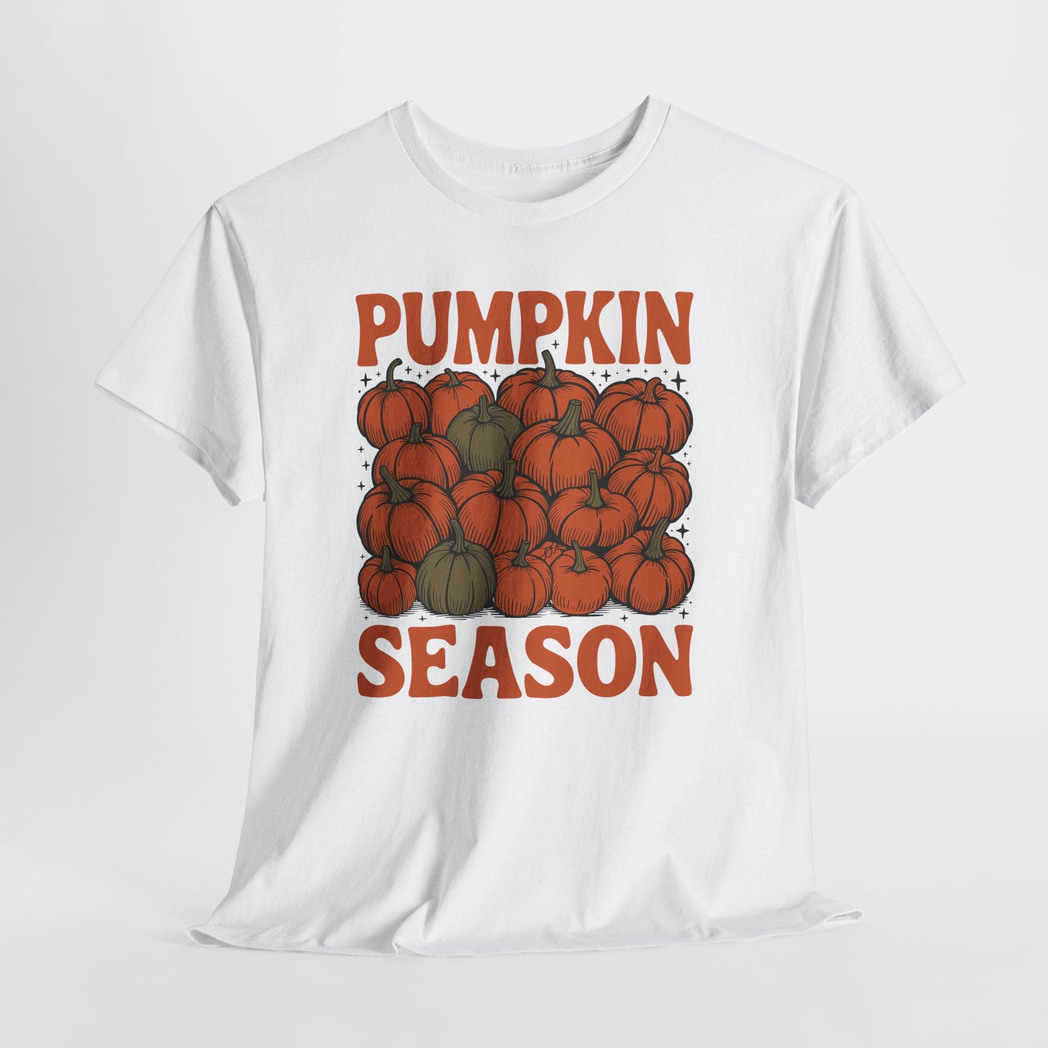 Pumpkin Season Tee — Fall Pumpkin Pile Unisex Cotton Tee