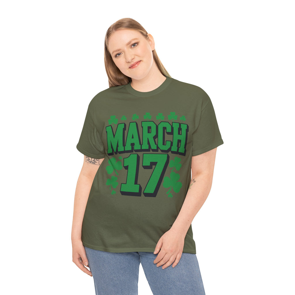 St. Patrick’s Day March 17 Shamrock Unisex Cotton T‑Shirt