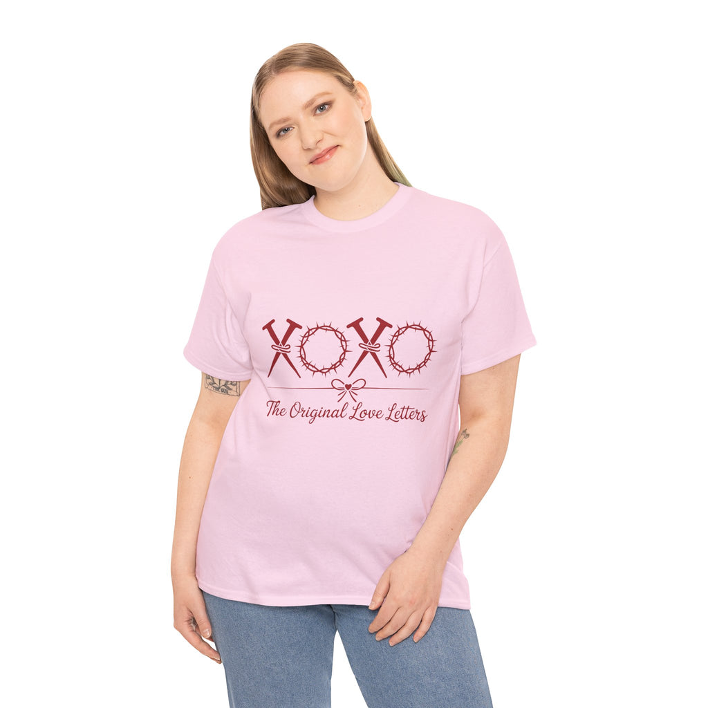 Christian Valentine Tee — “XOXO” Nails & Thorn Crowns, “The Original Love Letters”... Unisex Cotton Tee