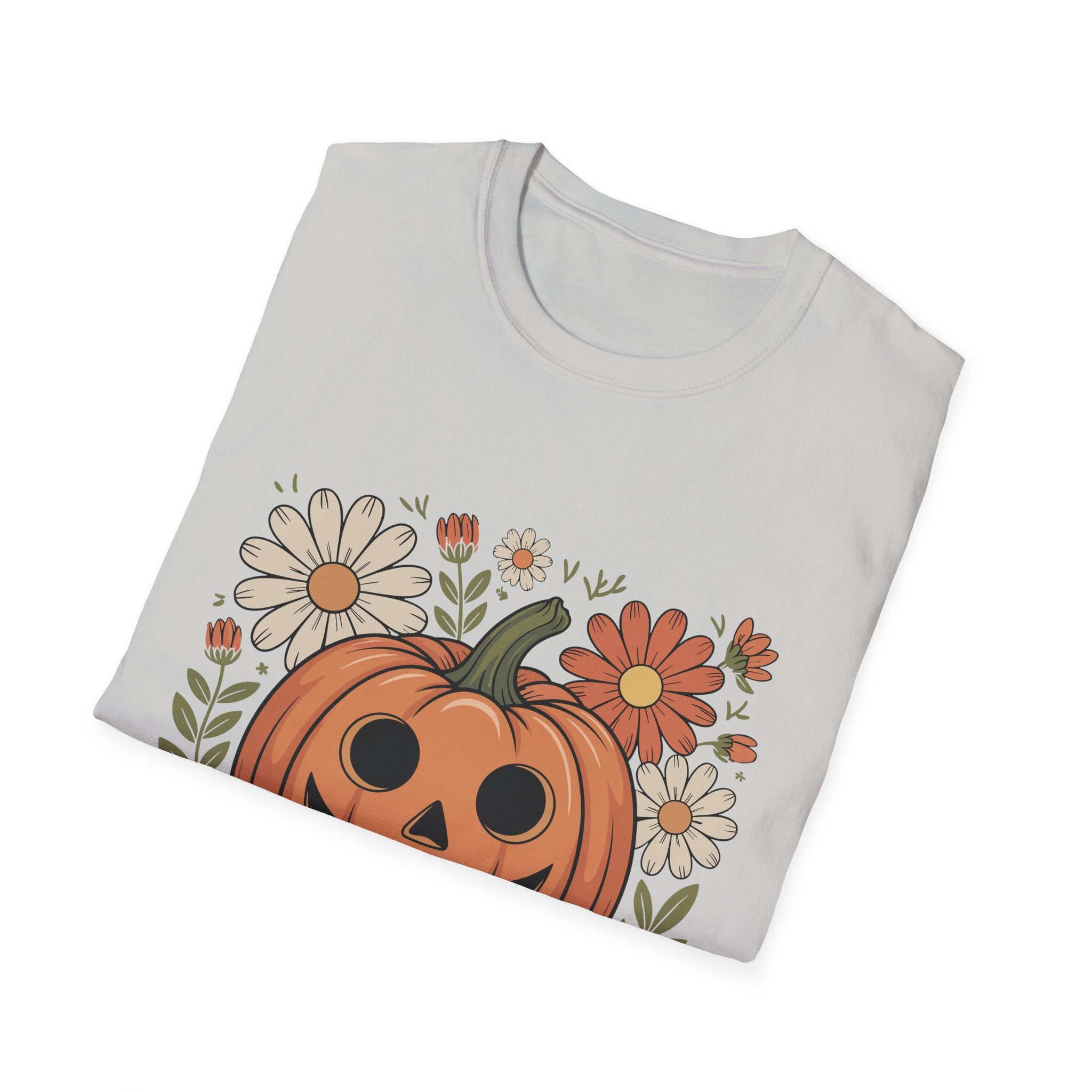 Spooky Floral Pumpkin T-Shirt