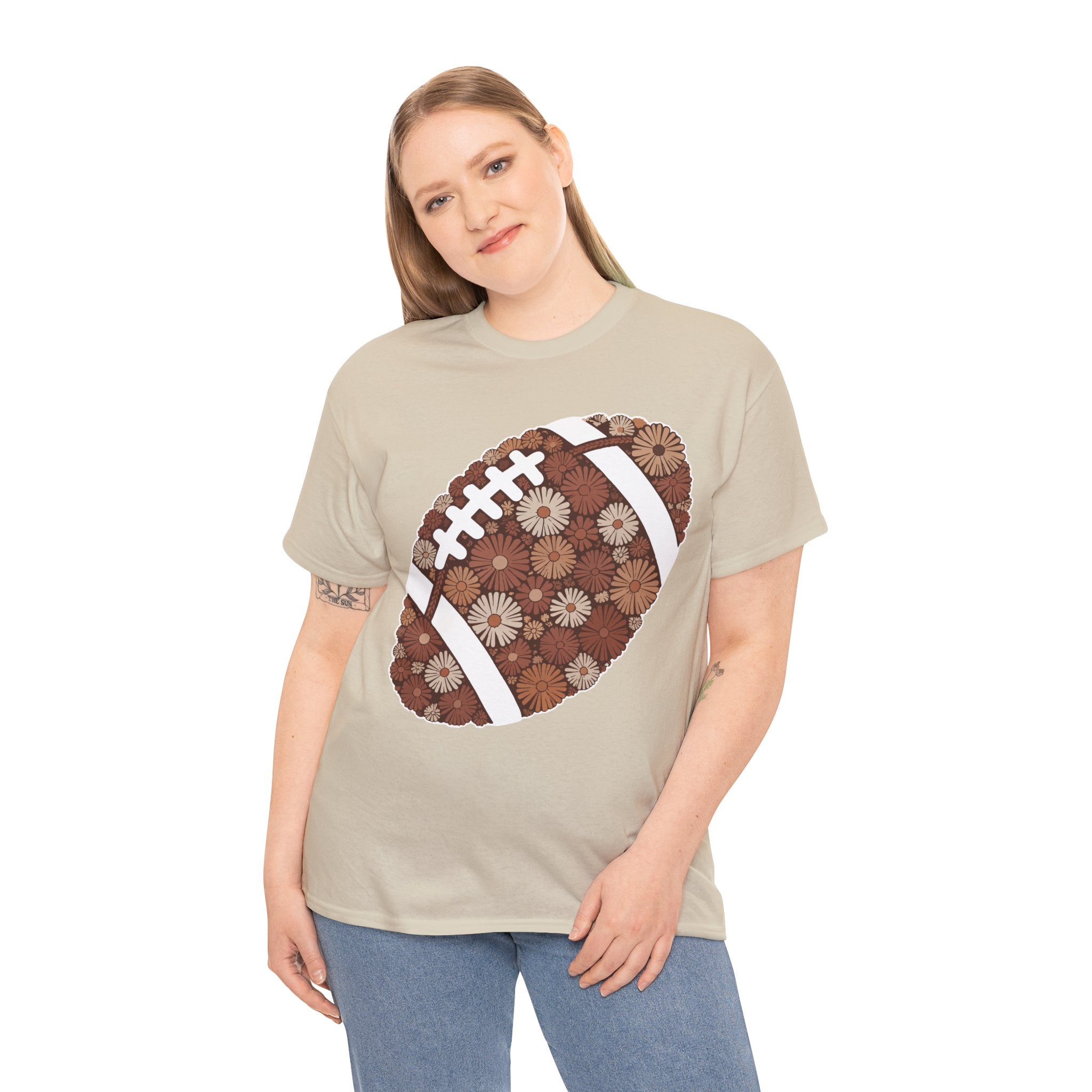 Game Day Touch Down Football Tee — Helmets, Flags & Cheer Icons Unisex Cotton Tee