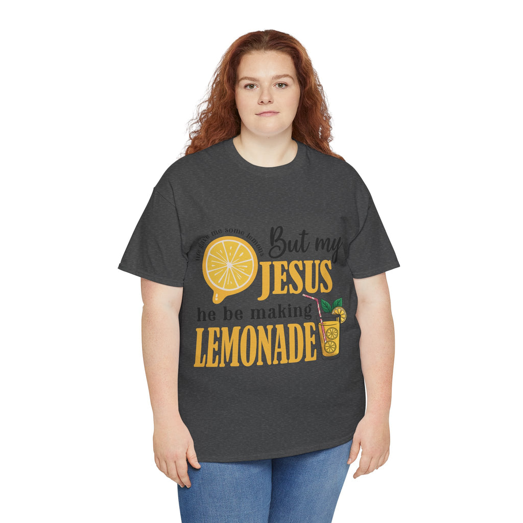 Jesus Lemonade Tee — Lemon Slice & Glass Graphic Christian Unisex Cotton T-Shirt