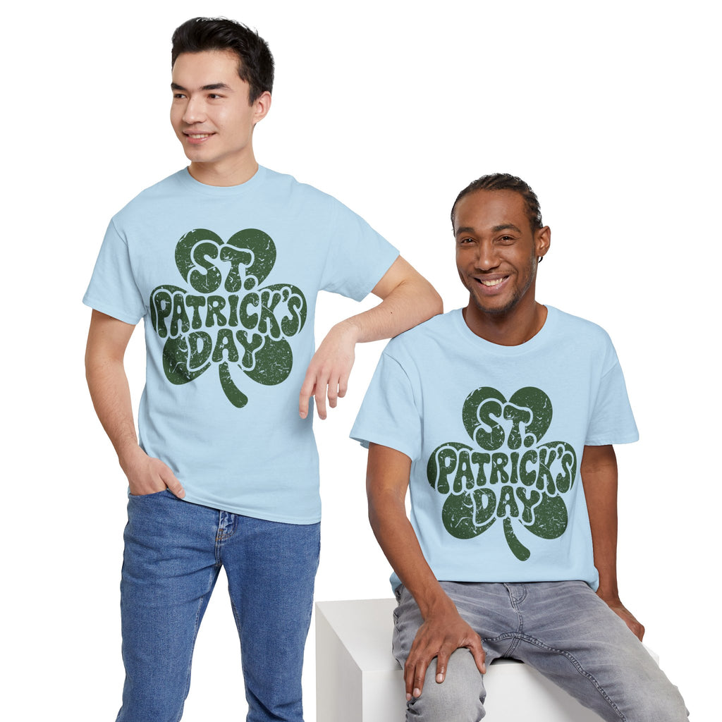 St. Patrick's Day Shamrock Tee — Retro Bubble Lettering Unisex Cotton Tee