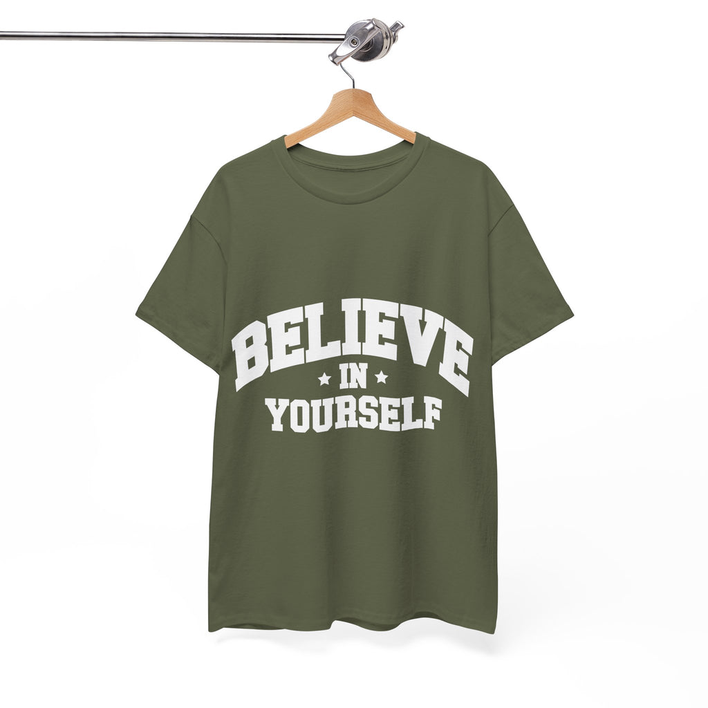 Believe in Yourself Varsity Unisex Cotton Tee