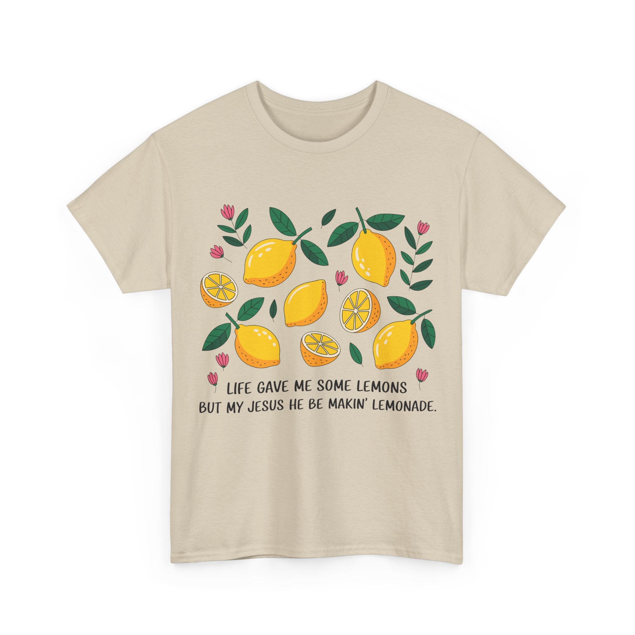 Christian Lemonade Tee — "Life gave me some lemons but my Jesus he be makin’ lemonade"Unisex Cotton Tee