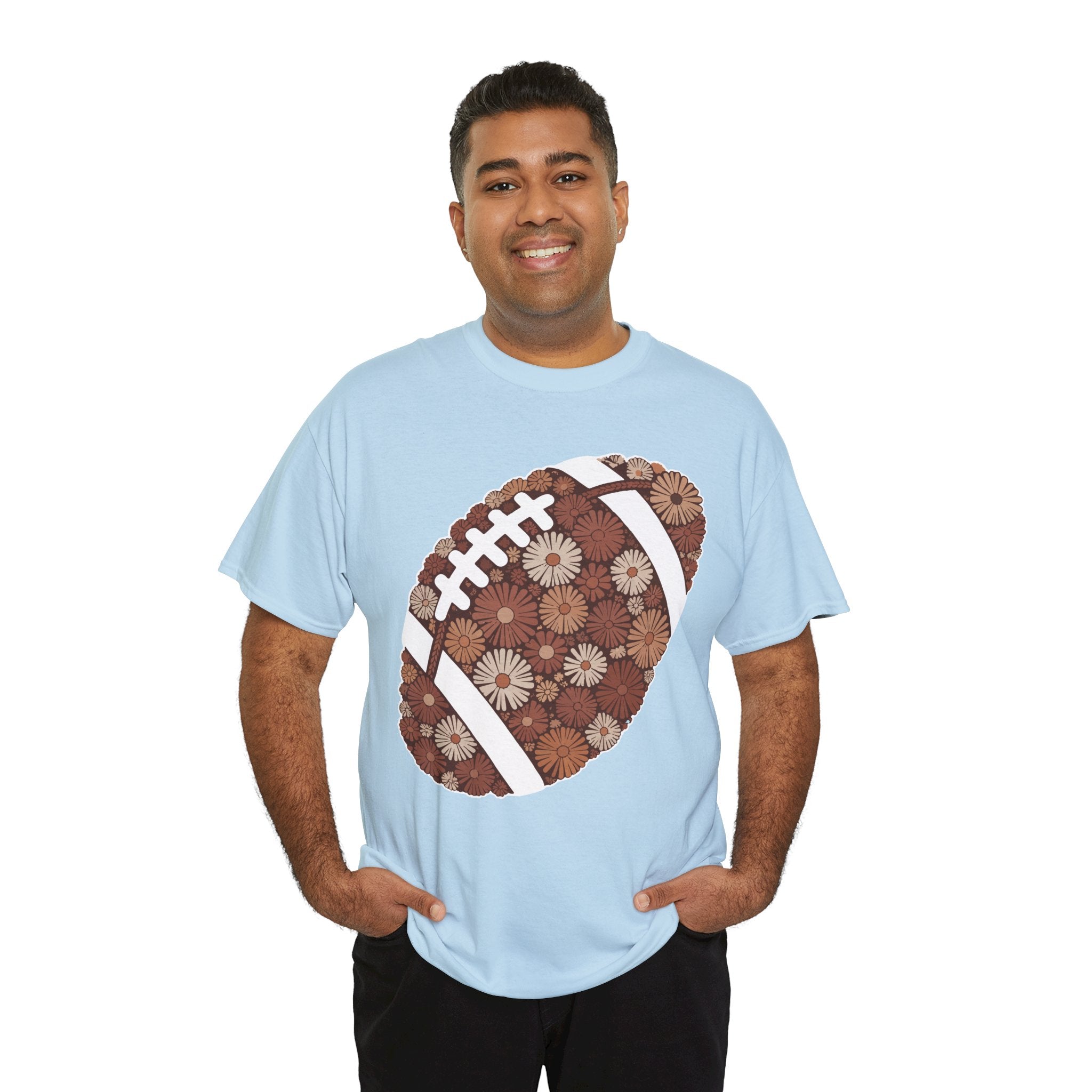 Game Day Touch Down Football Tee — Helmets, Flags & Cheer Icons Unisex Cotton Tee