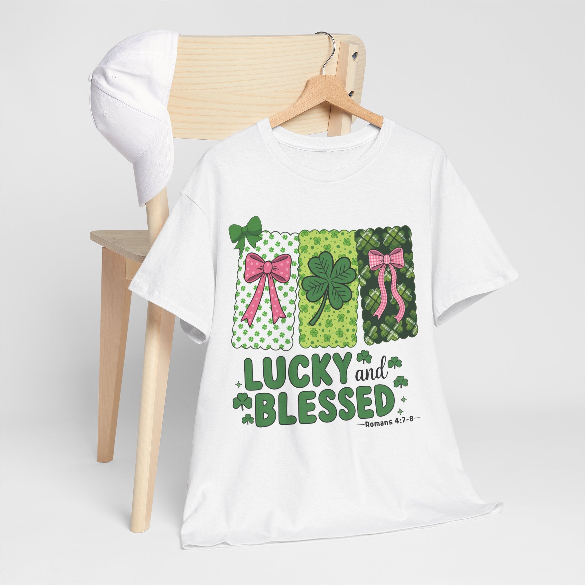 Lucky and Blessed Clover Unisex Cotton Tee