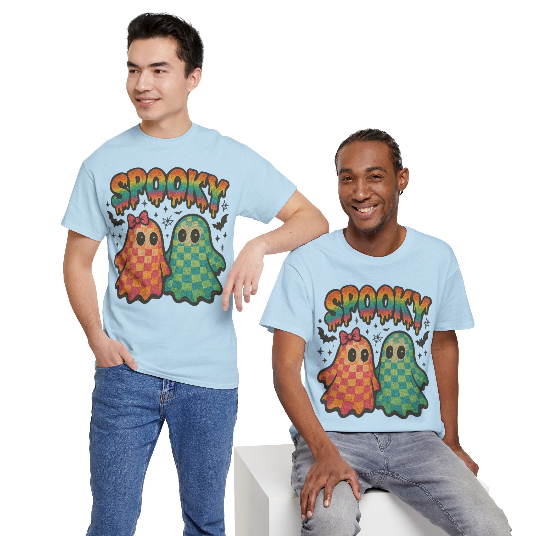 Spooky Pastel Ghosts Unisex Cotton Tee