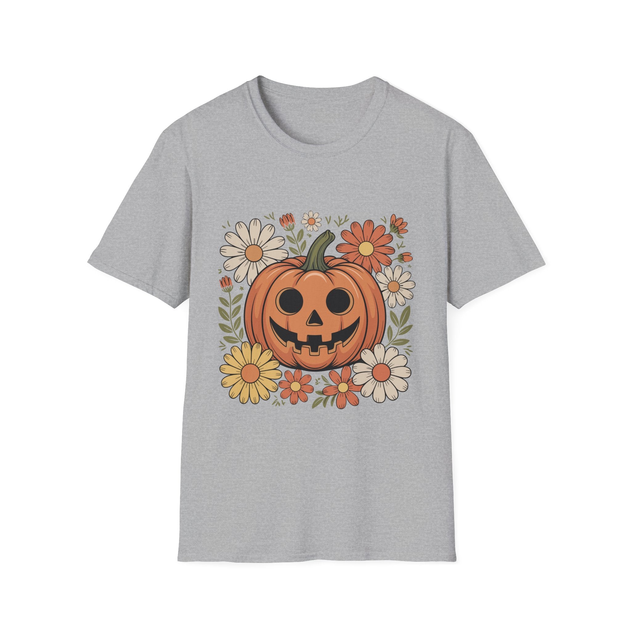 Spooky Floral Pumpkin T-Shirt