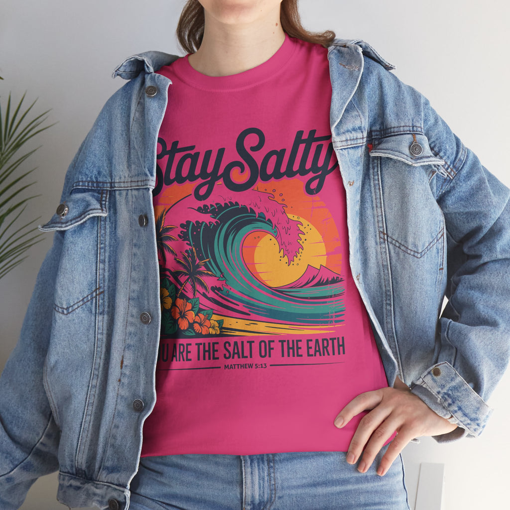 Stay Salty Beach Tee — "You are the salt of the earth (Matthew 5:13)"Unisex Cotton Tee