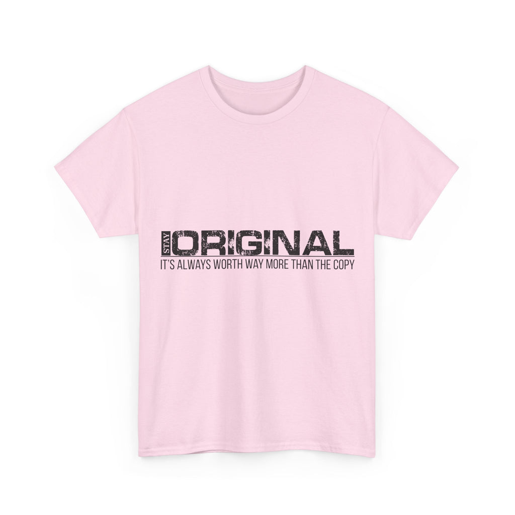 STAY SILENT Minimalist Tee — Vertical Text Black Unisex Cotton Tee