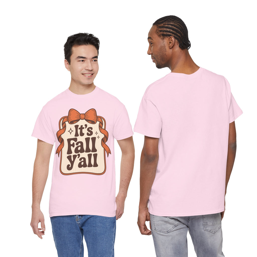 It’s Fall Y’all Autumn Ribbon Unisex Cotton Tee