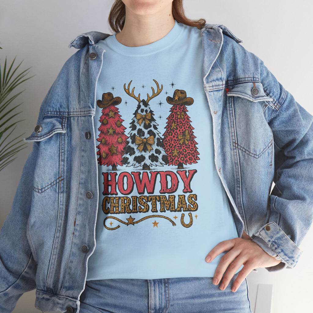 Western Christmas Unisex Cotton Tee