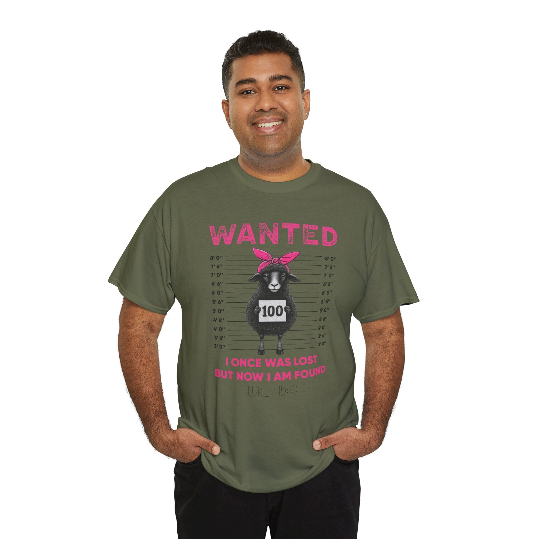 WANTED Black Sheep 'I Once Was Lost But Now I Am Found' Unisex Cotton T-Shirt