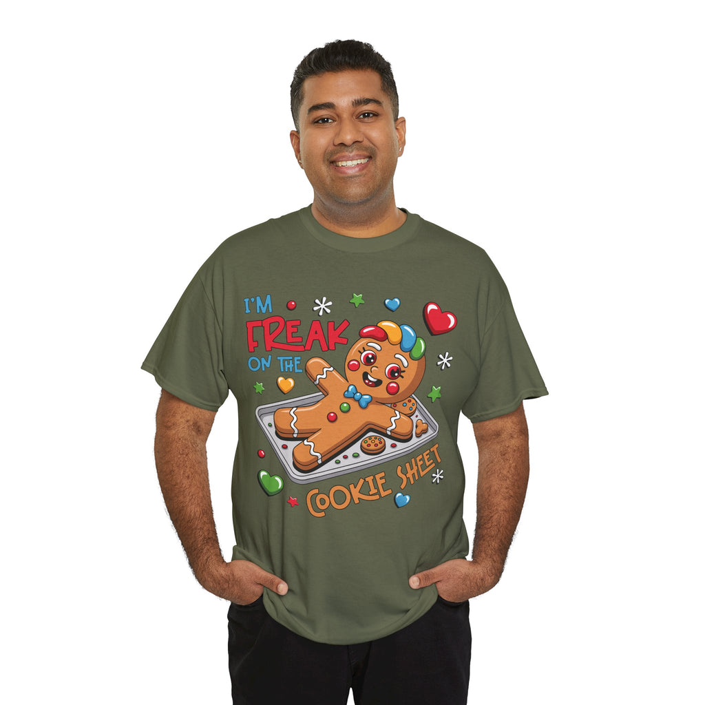 Gingerbread ‘I’m Freak on the Cookie Sheet’ Unisex Cotton Tee