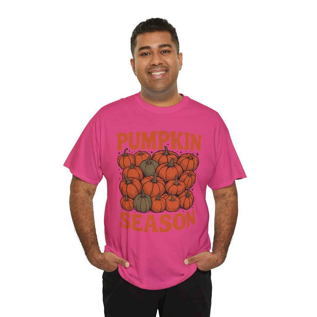 Pumpkin Season Tee — Fall Pumpkin Pile Unisex Cotton Tee