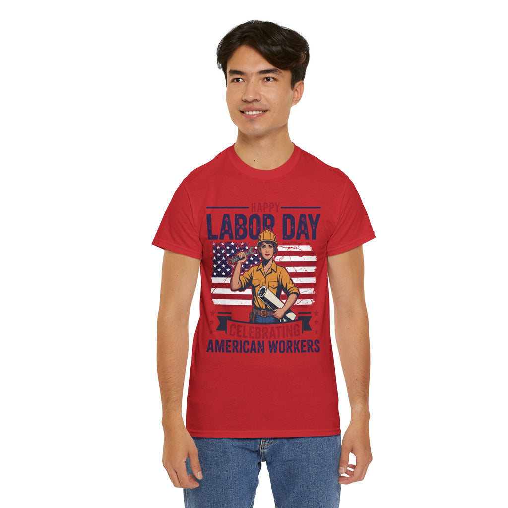 Happy US Labour Day T-Shirt - Unisex Heavy Cotton Tee