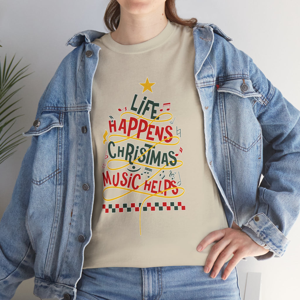 Christmas Music Tree Unisex Cotton Tee