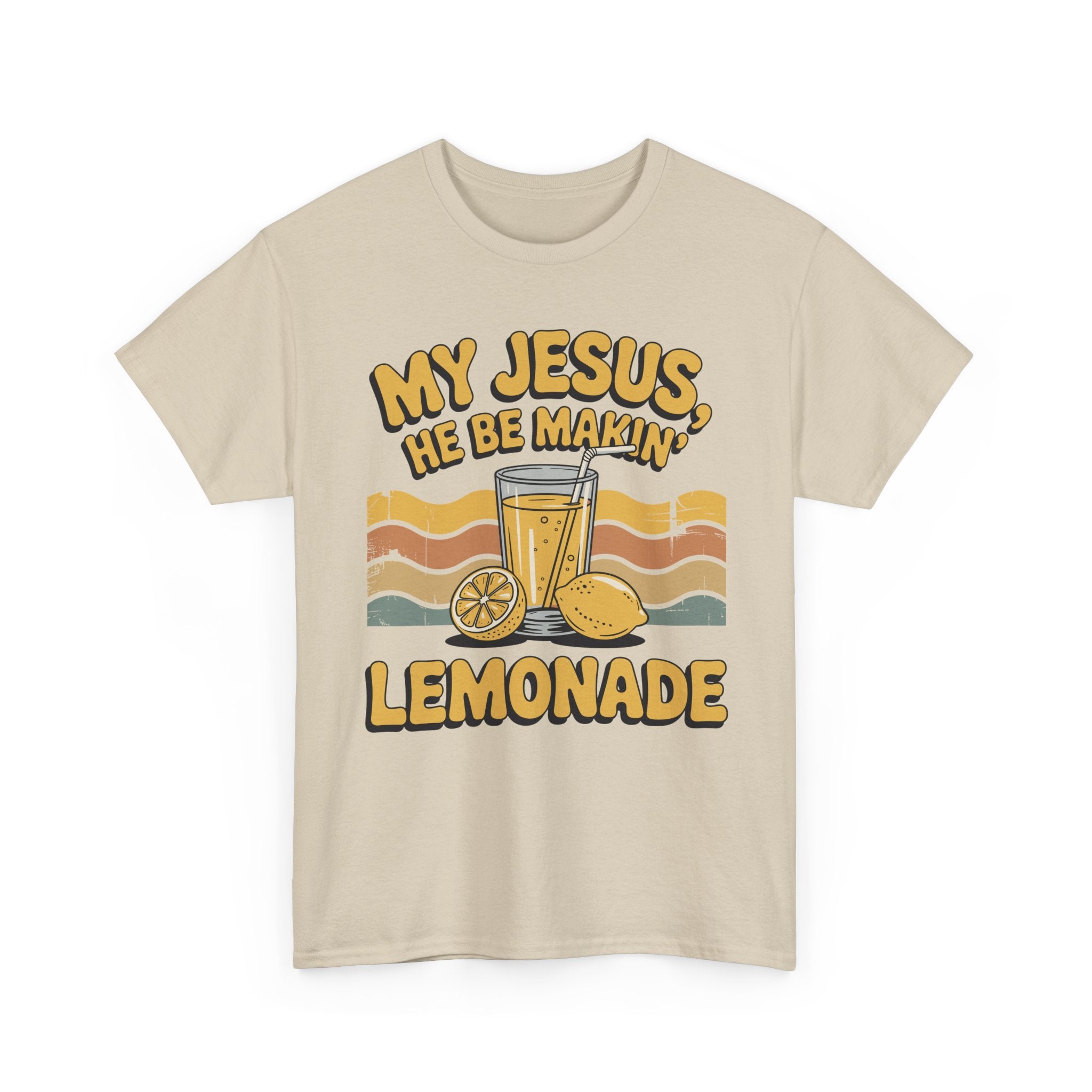 My Jesus, He Be Makin’ Lemonade T-Shirt — Retro Lemonade Christian Unisex Cotton Tee