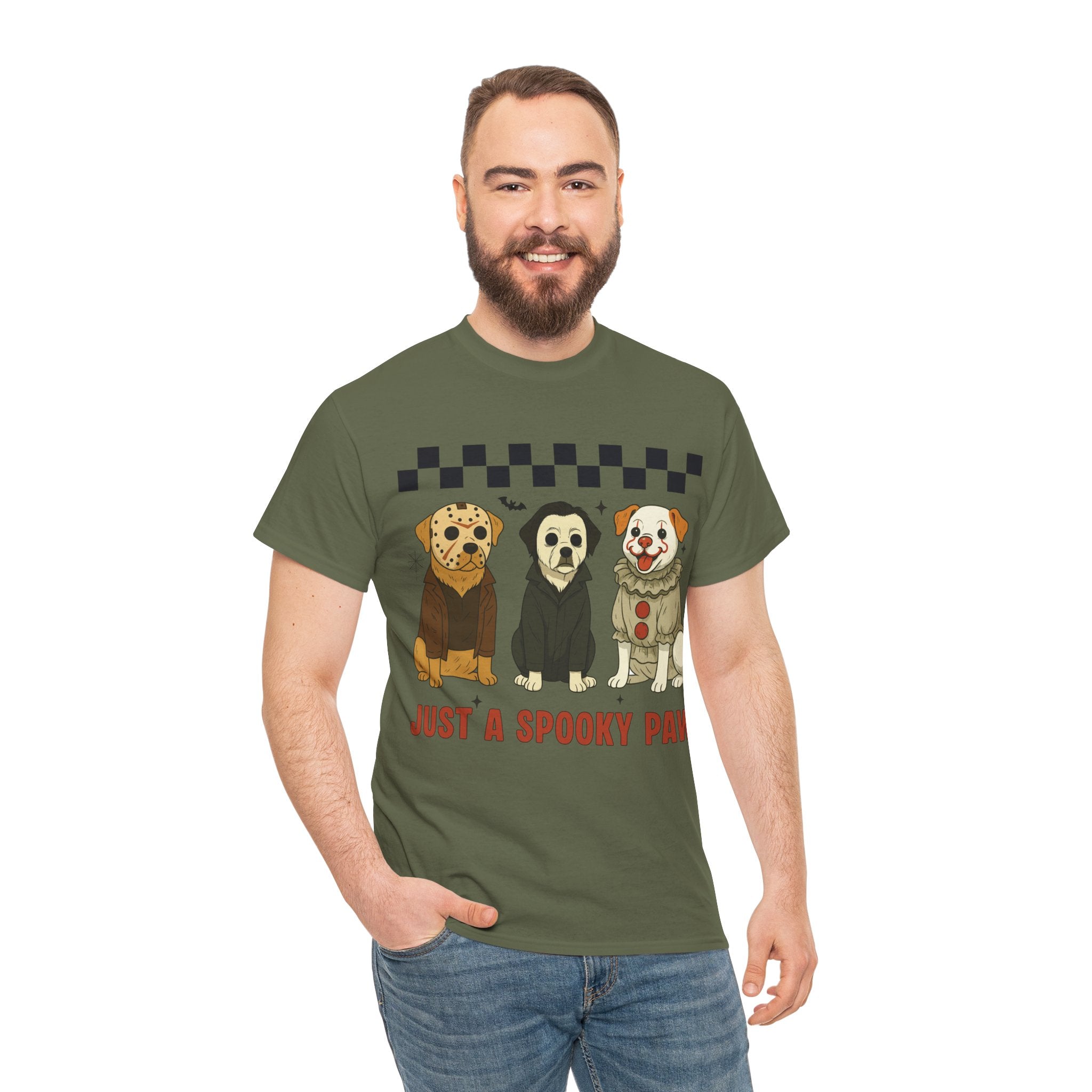 Halloween "Just A Spooky Paw" Unisex Cotton Tee