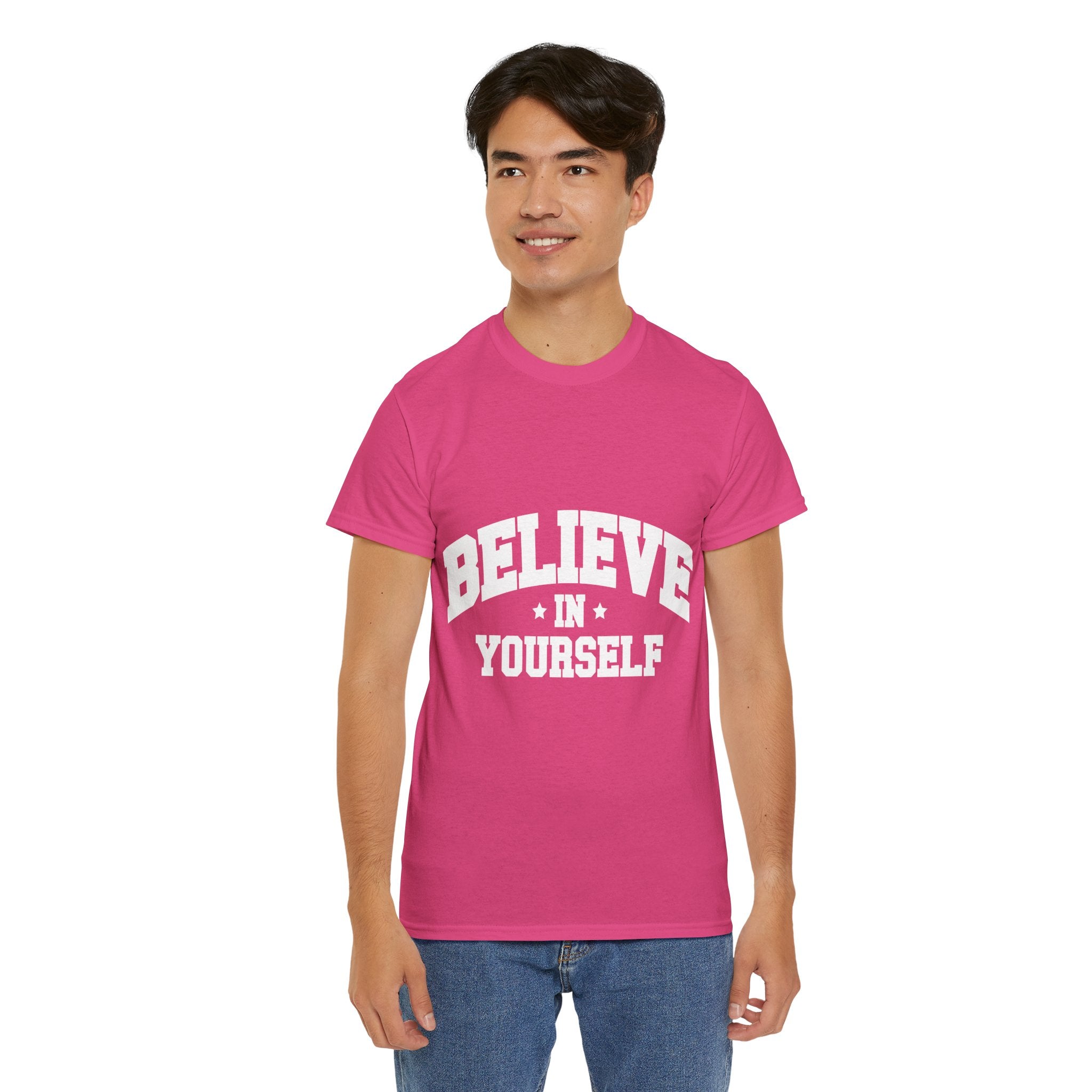 Believe in Yourself Varsity Unisex Cotton Tee