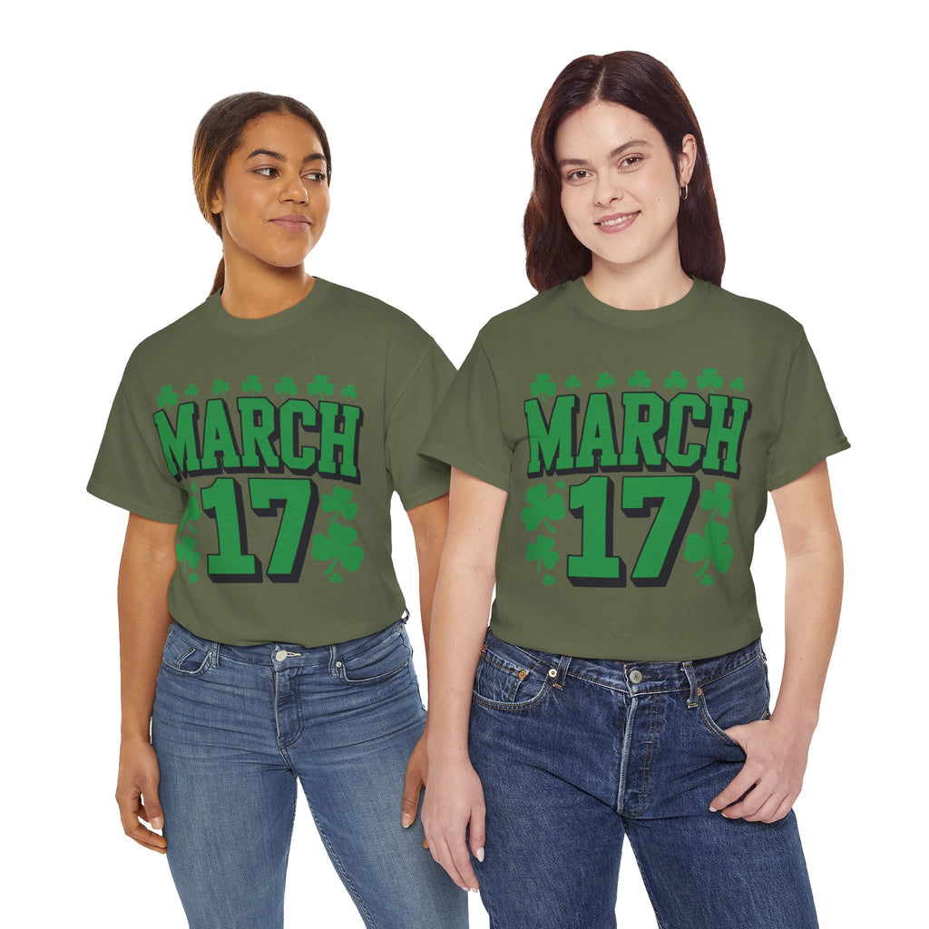 St. Patrick’s Day March 17 Shamrock Unisex Cotton T‑Shirt