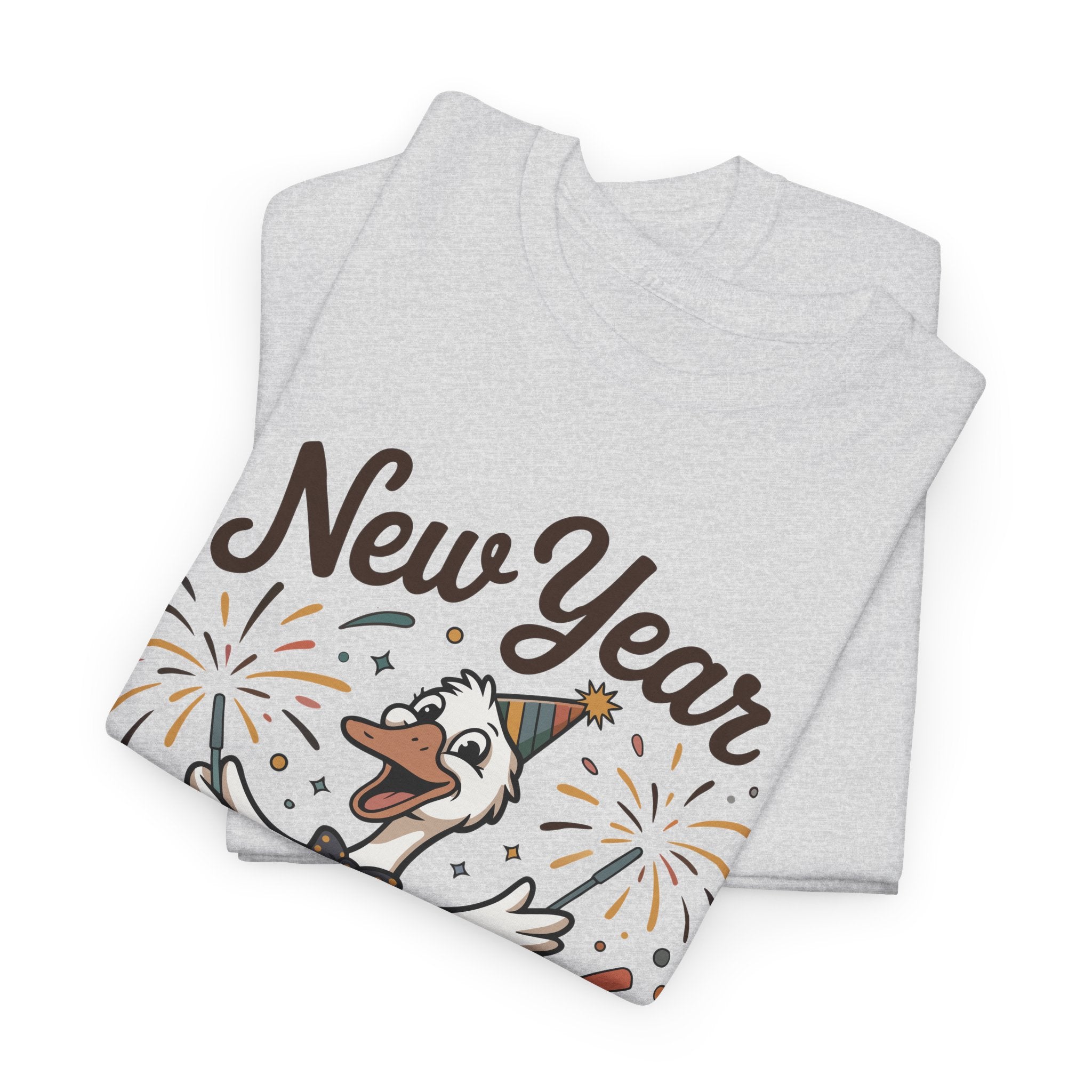 New Year Same Silly Goose T-Shirt — Party Goose Graphic Unisex Cotton Tee