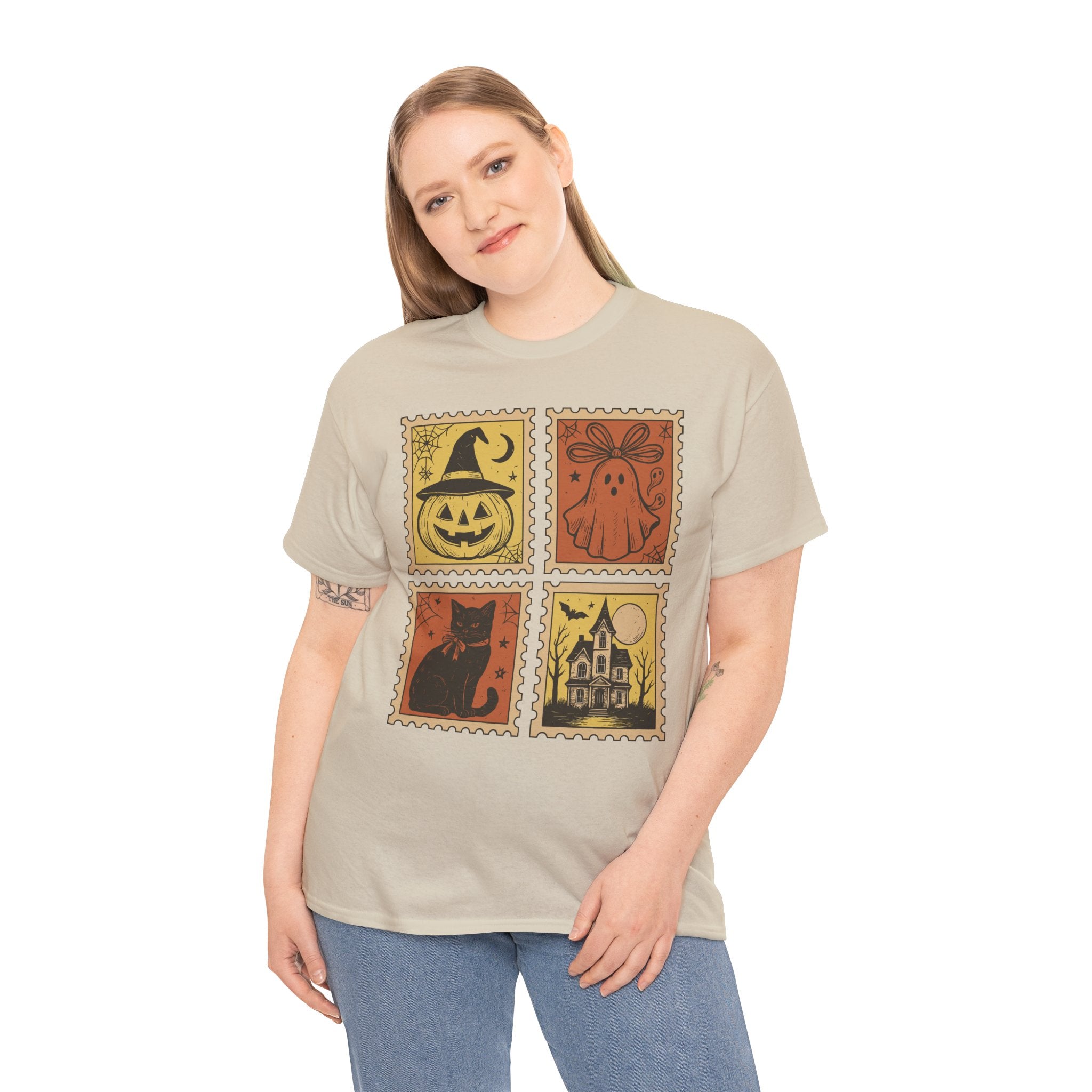 Halloween Stamp Collection Unisex Cotton Tee