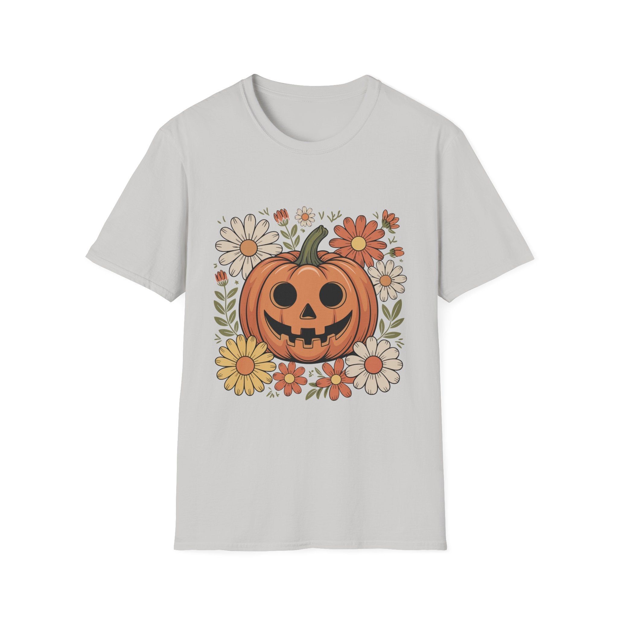Spooky Floral Pumpkin T-Shirt