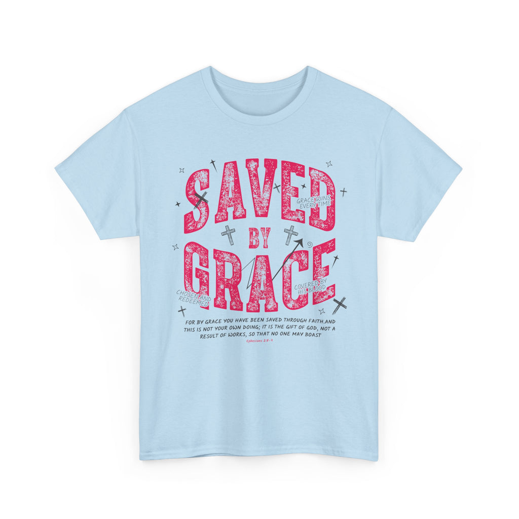 Saved by Grace Ephesians 2:8-9 Unisex Cotton T-Shirt