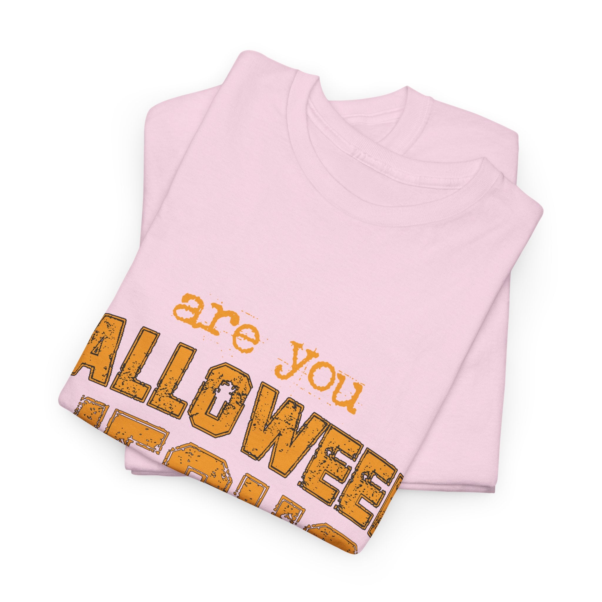 Christian Halloween T-Shirt — “Are You Falloween Jesus? Matthew 4:19” Distressed Pumpkin Design. Unisex Cotton Tee