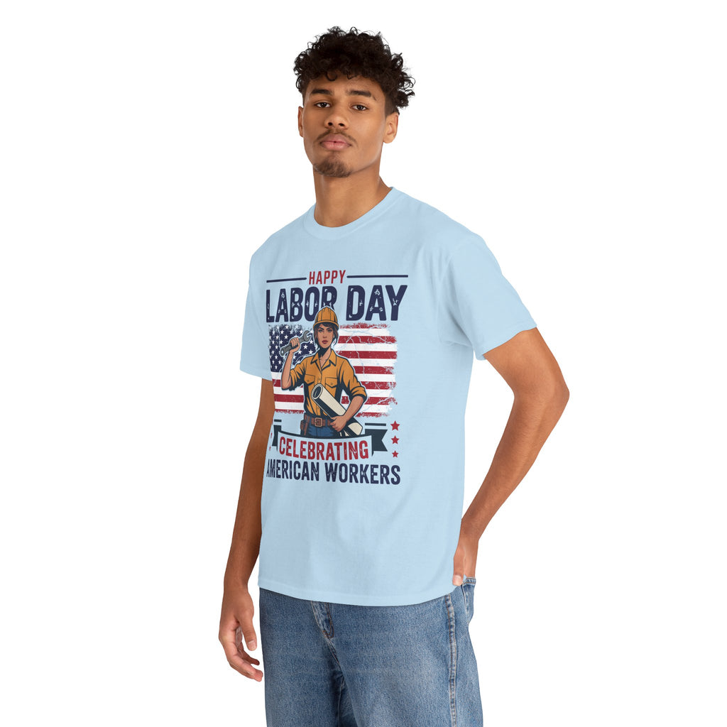 Happy US Labour Day T-Shirt - Unisex Heavy Cotton Tee