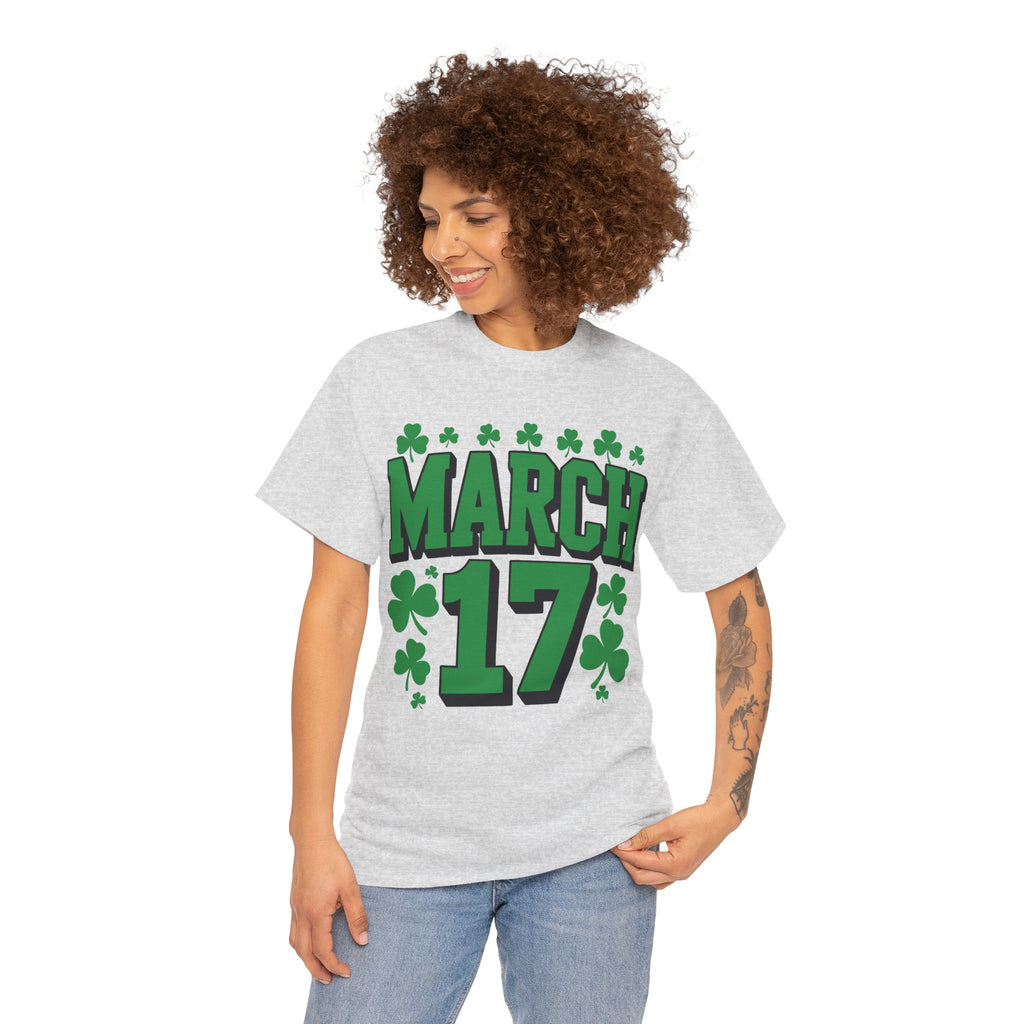 St. Patrick’s Day March 17 Shamrock Unisex Cotton T‑Shirt