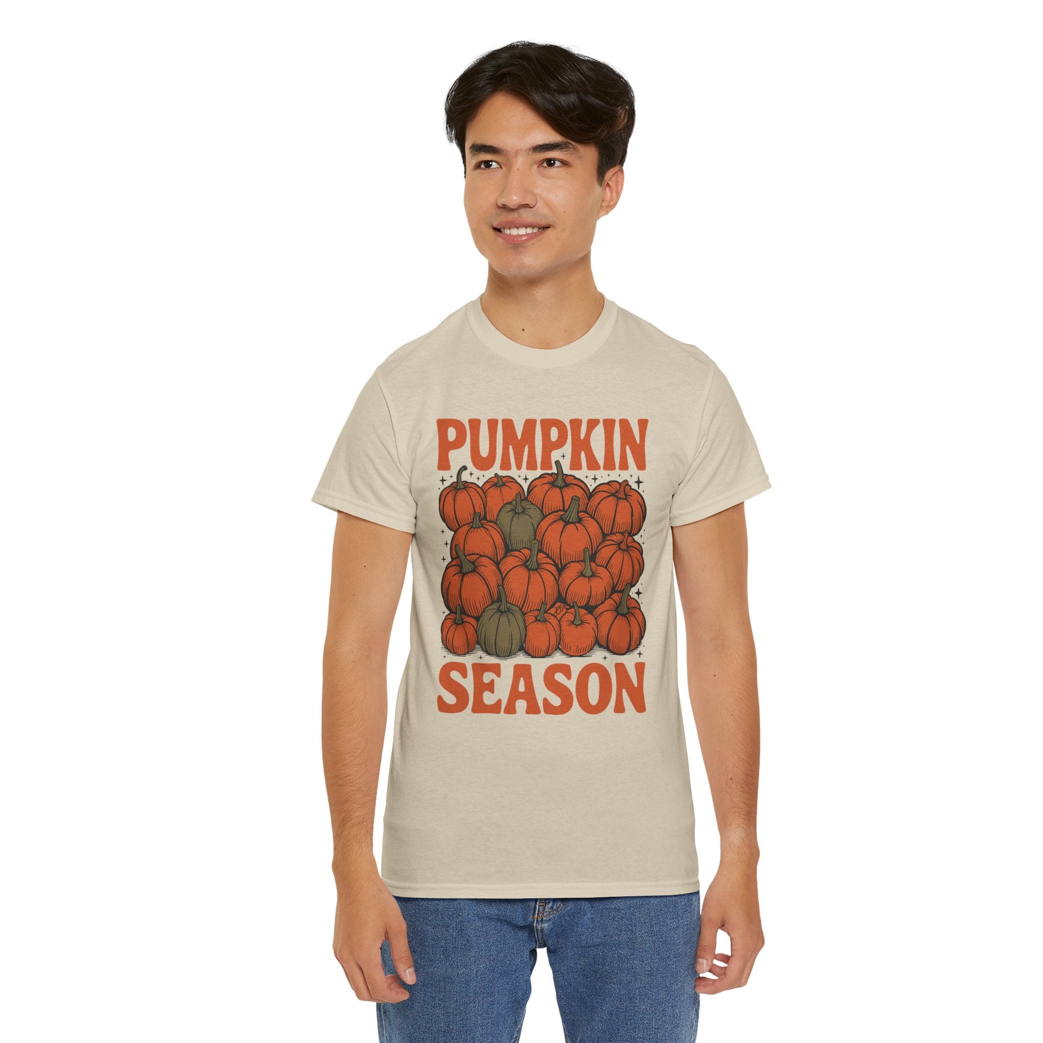 Pumpkin Season Tee — Fall Pumpkin Pile Unisex Cotton Tee